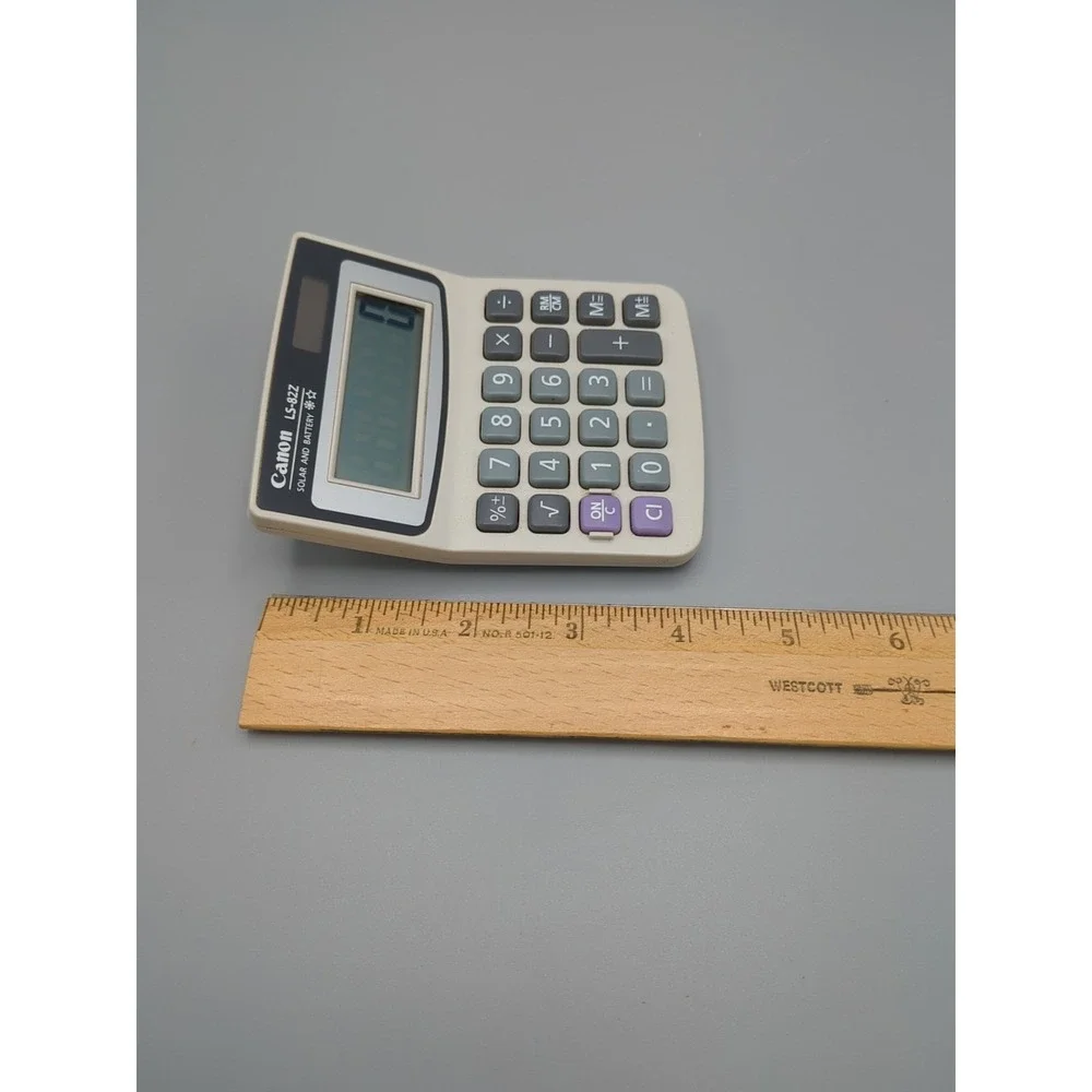 Canon LS82Z Minidesk Calculator Solar and Battery For Parts or not working‎